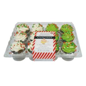 American Flatbread - 12 ct Mini Choc Xmas Cupcake