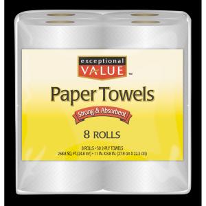 Exceptional Value - 2 Ply 8 Roll Towel