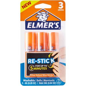 elmer's - 3 Pack 3oz re-stick Glue Stick