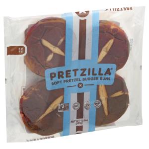 Pretzilla - 4pk Soft Pretzel Burger Buns