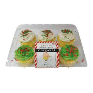 Devonsheer - 6 ct Yellow Xmas Cupcake