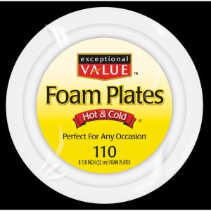 Exceptional Value - 8.875in Basic Foam Plates