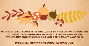 disclaimer on Key Food's Key to Savings program