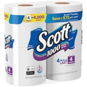 Scott - Bath Tissue White 4pk