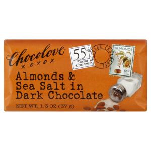 Chocolove - Choc Bar Dark Almonds Seasalt