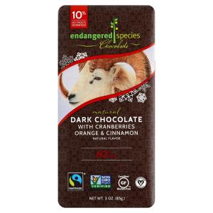 Endangered Species - Choc Bar Drk W Crnbry Orn