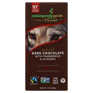 Endangered Species - Choc Bar Wolf Drk Crnbry Almnd