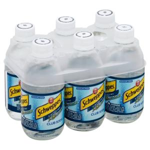 Schweppes - Club Soda Glass 6pk