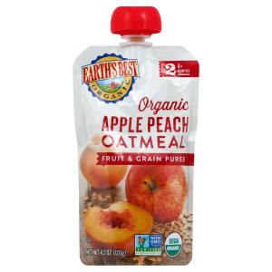 earth's Best - F G Apple Peach Oat Puree