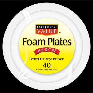 Exceptional Value - Foam Plates 9 Inch