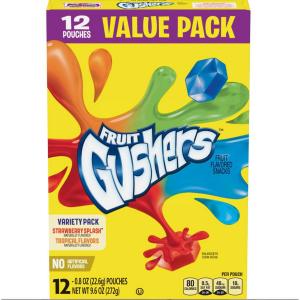 Betty Crocker - Fruit Gushers Straw Trop Variety pk