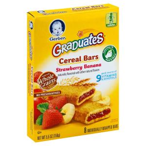 Gerber - Fruit Cereal Bars Straw Banana