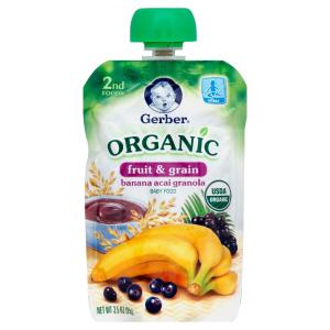 Gerber - Org Pouch Banana Acai Granola