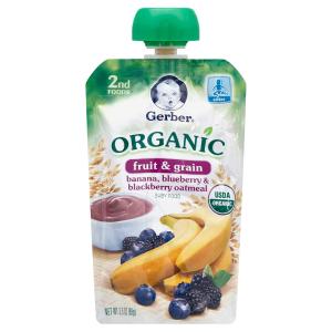 Gerber - 2nd Food Org Pouch Banana Blbry Blkbry