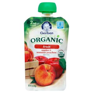 Gerber - Org Pouch Apple Peach