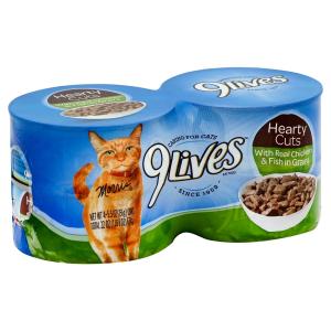 9 Lives - Hrty Cuts Chkn Fish Gravy 4pk