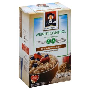 Quaker - Maple Brown Fiber Protein Inst Oatmeal