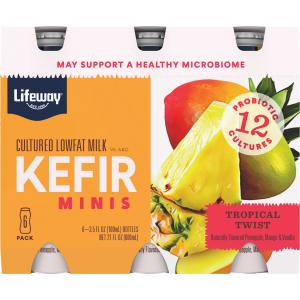 Lifeway - Kefir Minis Tropical Twist Cultured Low Fat Milk 6pk