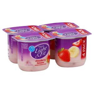 Dannon - Light Fit Straw Banana 4Pks