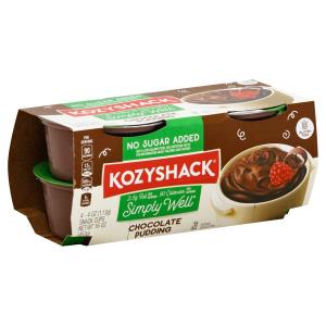 Kozy Shack - no Sugar Added Pud 4pk Chocolate