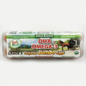 Ecomeal - Org Dha Jumbo Brown Eggs 1dz