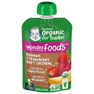 Gerber - Org Pouch Ban Straw Beet Oat