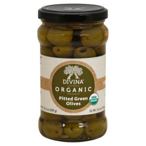 Divina - Organic Green Pitted Olives