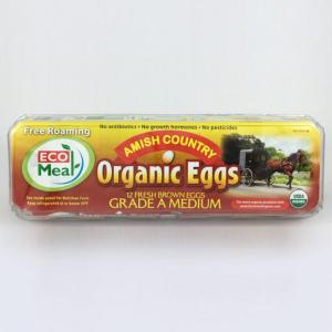 Ecomeal - Organic Medium Bown Eggs 1dz