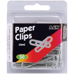 a&w Products - a W 50 ct Jumbo Paper Clip