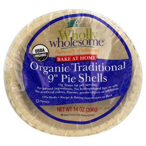 Wholly Wholesome - Pie Shell Trdtnl 9in 2pk