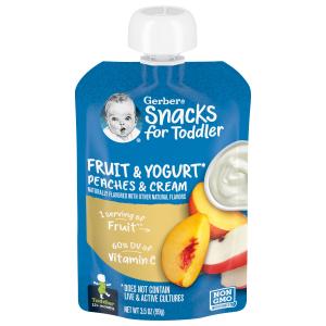 Gerber - Pouches Peach Crm Yogurt