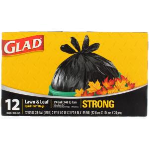 Glad - Quick Tie Lawn Bag 39gl