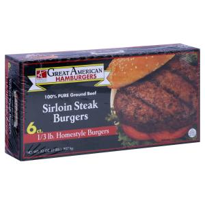 Great American - Sirloin Burger 6ct