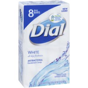 Dial - White Antibacterial Bar Soap 8ct