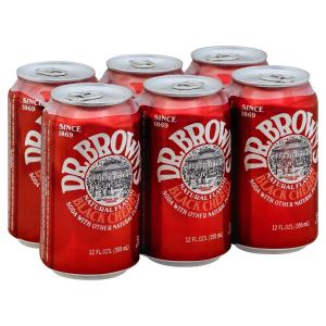 Dr. brown's - Soda Blk Cherry 6Pk12oz