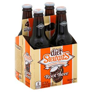 stewart's - Soda dt Root Beer 4pk 12oz