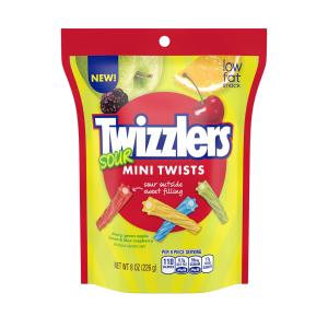 Twizzlers - Sour Mini Twist Stnd up Bag