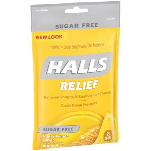 Halls - Sugar Free Honey Lemon Cough D