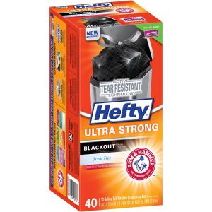 Hefty - Ultra Strength Black Scented Trash Bags