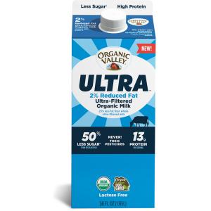 Organic Valley - Ultra 2% Reduced Fat, Ultra Filtered Organic Milk