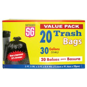 Safeguard - Value Pack Trash Bags 30 Gal