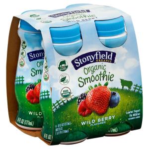 Stonyfield - Wild Berry 4pk Smoothies