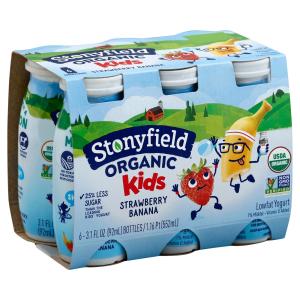 Stonyfield - Yokids Smooth Straw Banana 6pk